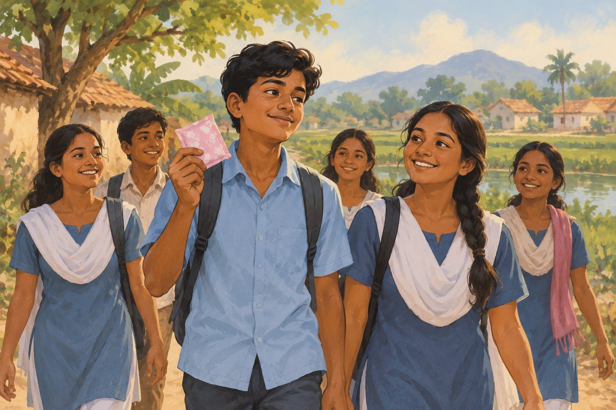 Illustration: From Refusing to Touch a Pad to Carrying One Through the Village