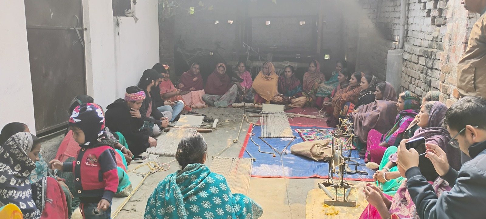 Women participating in a community skills training session